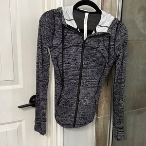 lululemon athletica Black & White Space Dye Hooded Jacket